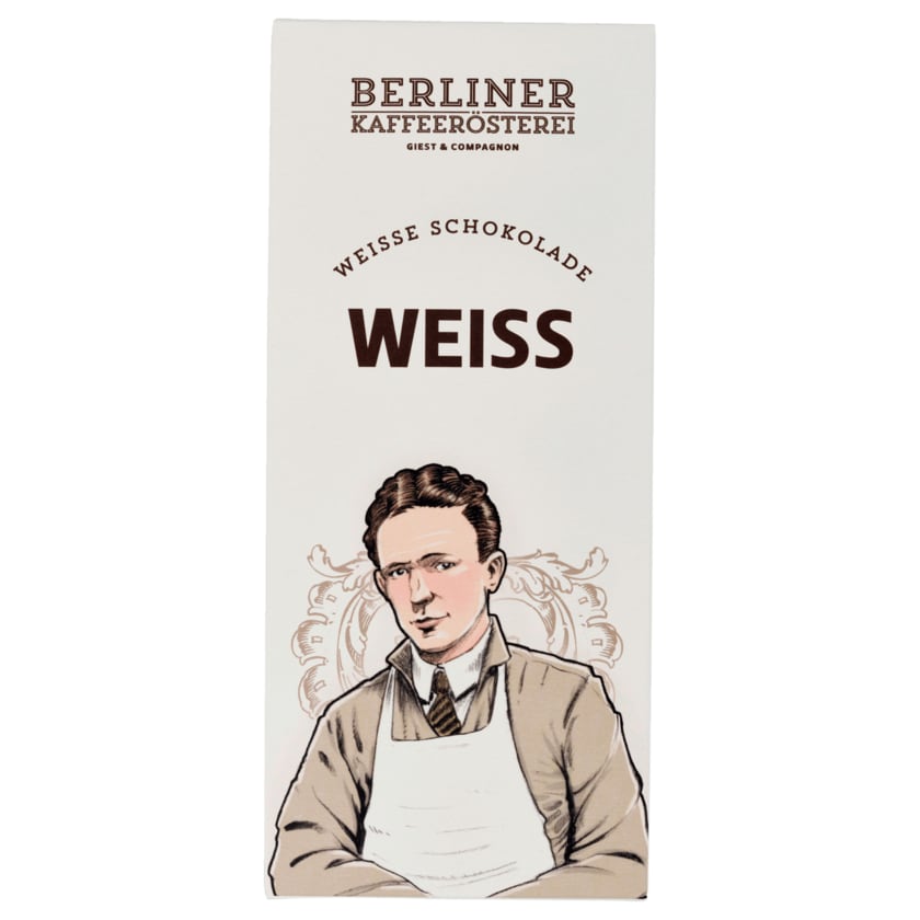 Berliner Kafferösterei Weisse Schokolade Weiss 100g